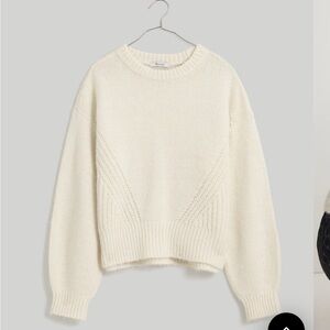 Madewell wool blended crewneck Cream Sweater